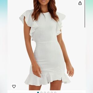 White short dress for graduation